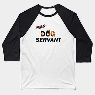 Man Dog Servant - Chihuahua oil painting word art Baseball T-Shirt